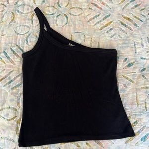 Free People Intimately Black one shoulder tank top